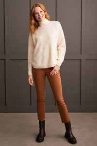 TEXTURED MOCK NECK SWEATER-MOONSTONE-TRIBAL