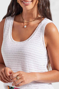 CROCHET TANK TOP-WHITE-TRIBAL