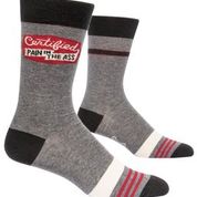 CERTIFIED PAIN IN THE ASS MEN'S CREW SOCKS - BLUE Q