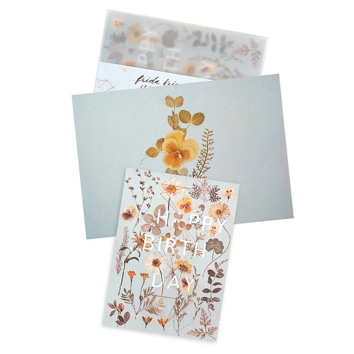 "GOLDEN GARDEN" BIRTHDAY CARD-PAPAYA