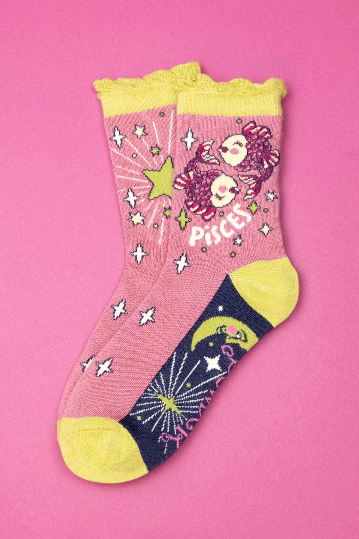 ZODIAC SIGN BAMBOO SOCKS-POWDER