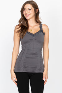 SEAMLESS LACE CORSET CAMI - M. RENA