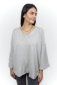 FAVORITE SWEATER V-NECK SLUB 100% COTTON - AVALIN