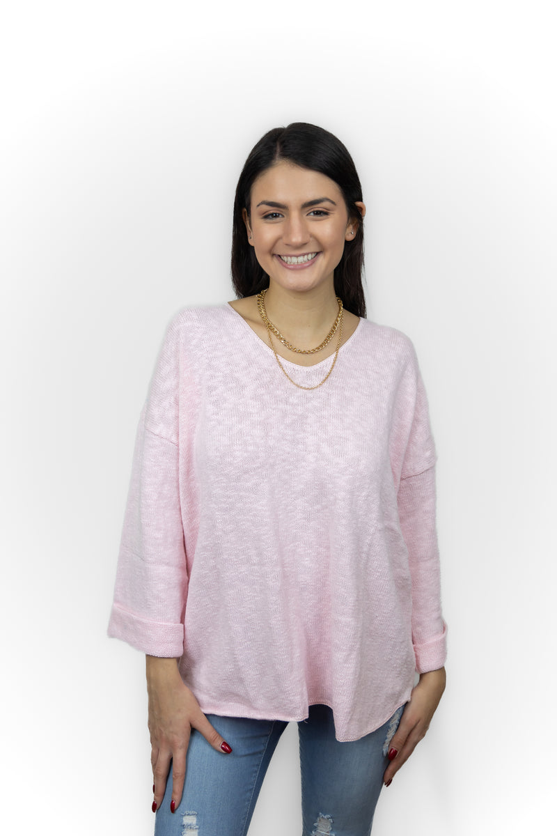 FAVORITE SWEATER V-NECK SLUB 100% COTTON - AVALIN