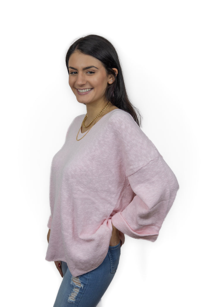 FAVORITE SWEATER V-NECK SLUB 100% COTTON - AVALIN