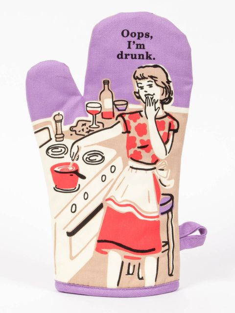 OOPS, I'M DRUNK OVEN MITT - BLUE Q