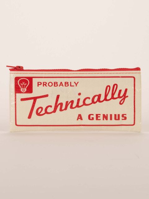 PROBABLY A GENIUS PENCIL CASE - BLUE Q