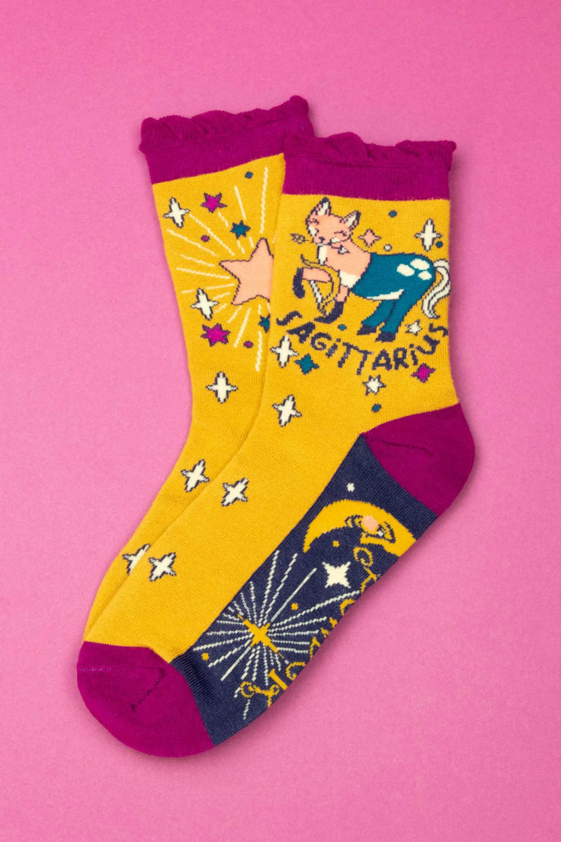 ZODIAC SIGN BAMBOO SOCKS-POWDER