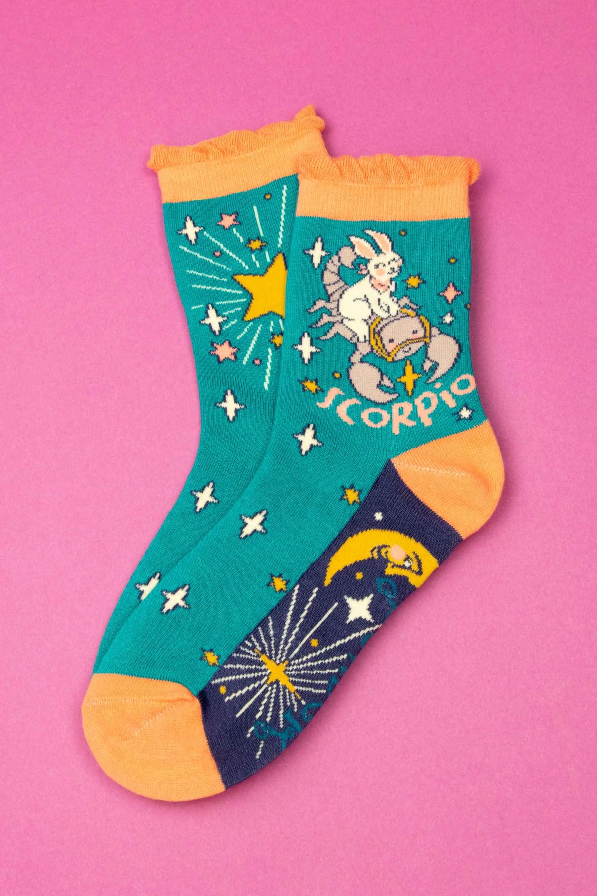 ZODIAC SIGN BAMBOO SOCKS-POWDER