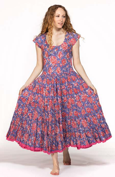 FUSCIA PERIWINKLE BOUQUET-AMBER DRESS-NILA RUBIA