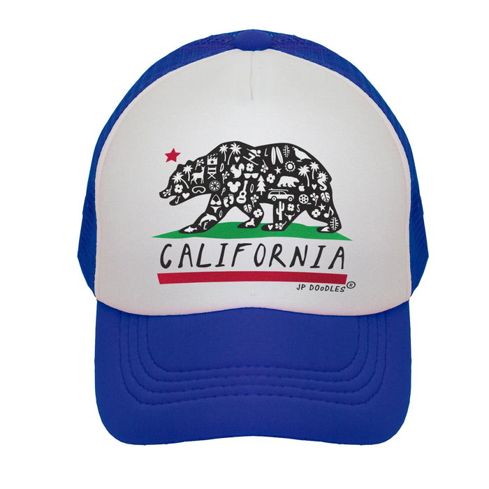 CALIFORNIA STATE FLAG TRUCKER HAT-JP DOODLES