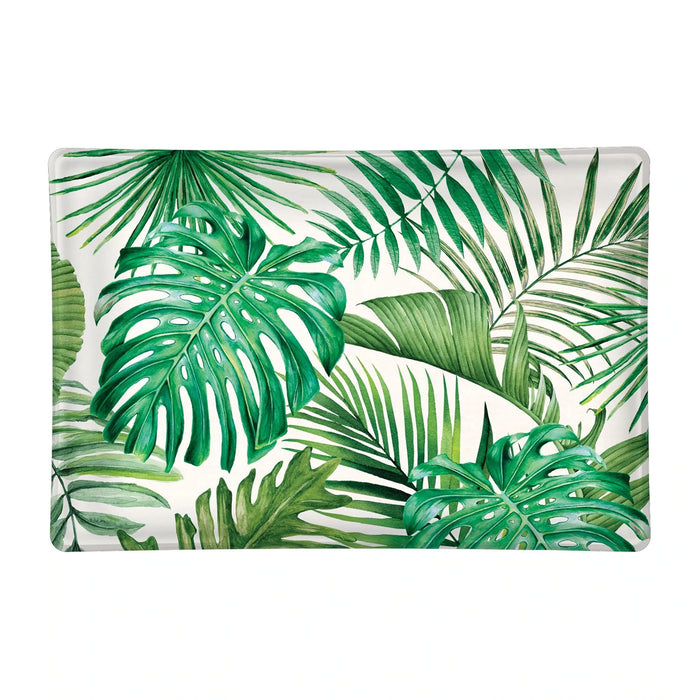 PALM BREEZE RECTANGULAR GLASS SOAP DISH