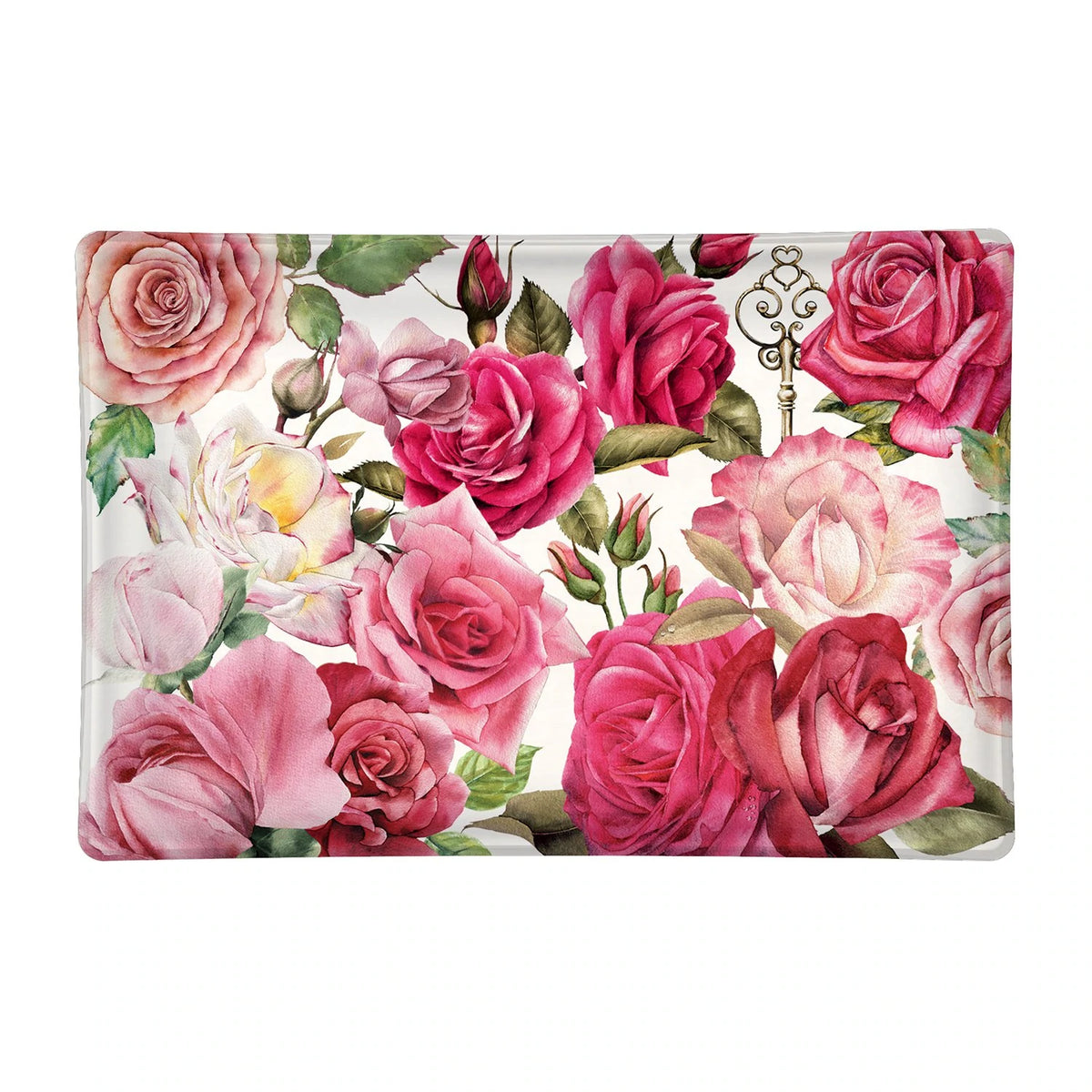 ROYAL ROSE RECTANGULAR GLASS SOAP DISH