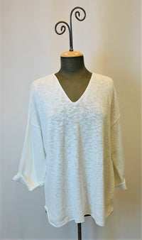 FAVORITE SWEATER V-NECK SLUB 100% COTTON - AVALIN