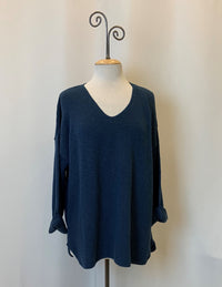 FAVORITE SWEATER V-NECK SLUB 100% COTTON - AVALIN