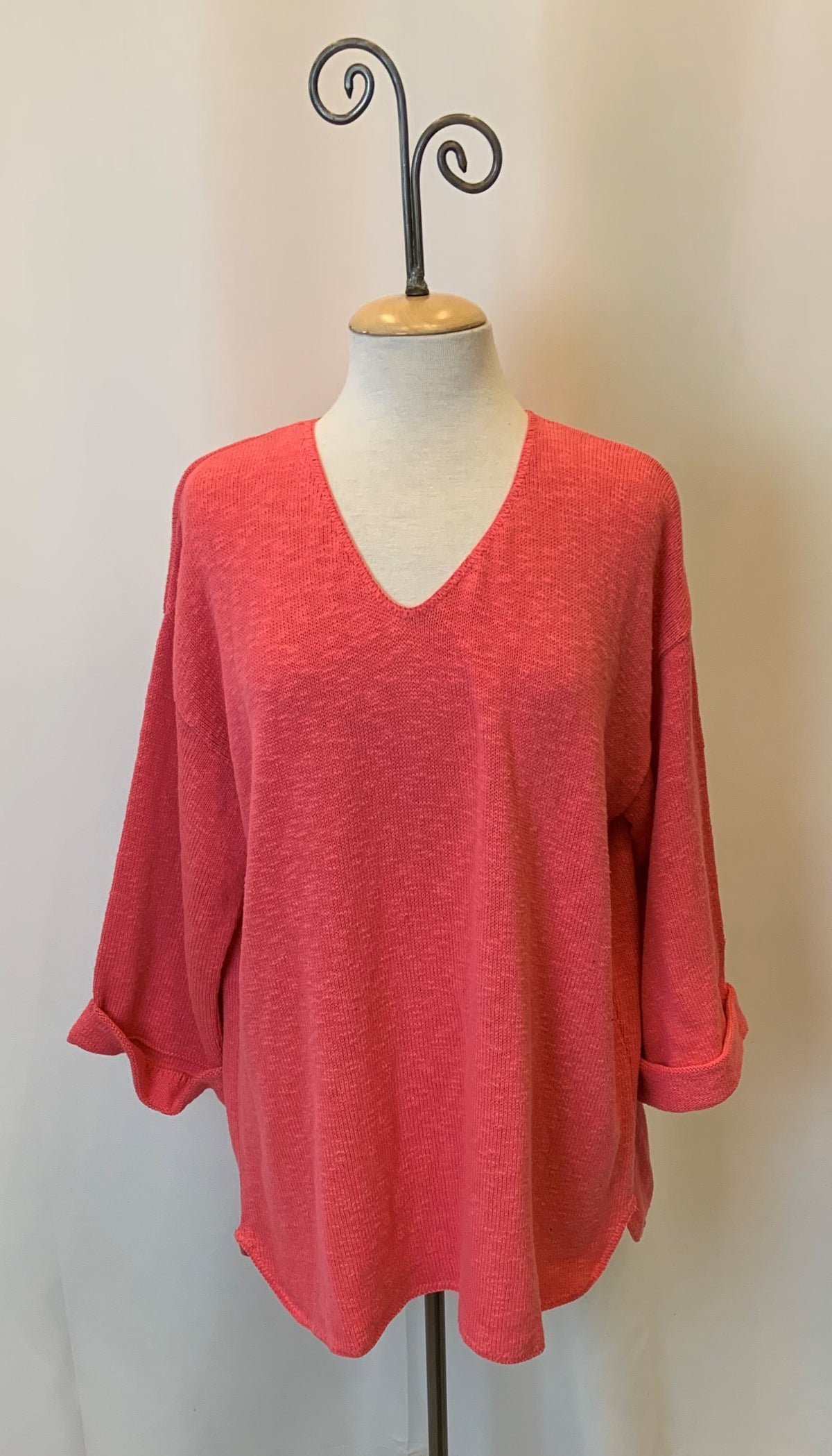 FAVORITE SWEATER V-NECK SLUB 100% COTTON - AVALIN