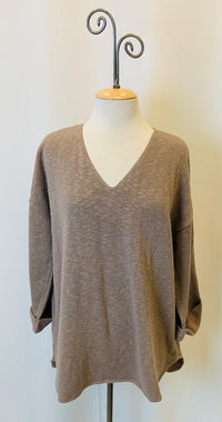 FAVORITE SWEATER V-NECK SLUB 100% COTTON - AVALIN