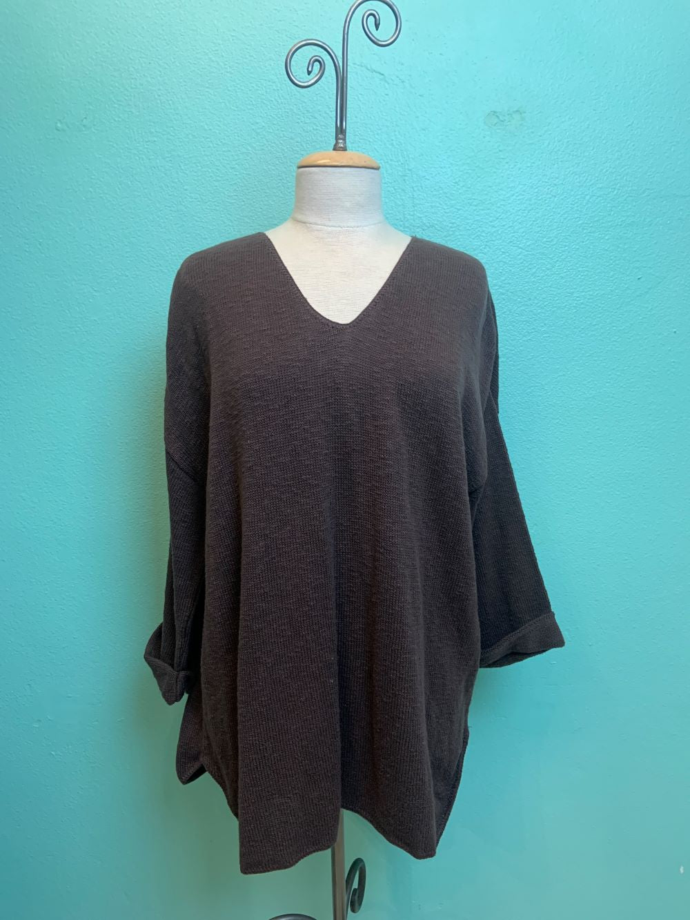 FAVORITE SWEATER V-NECK SLUB 100% COTTON - AVALIN