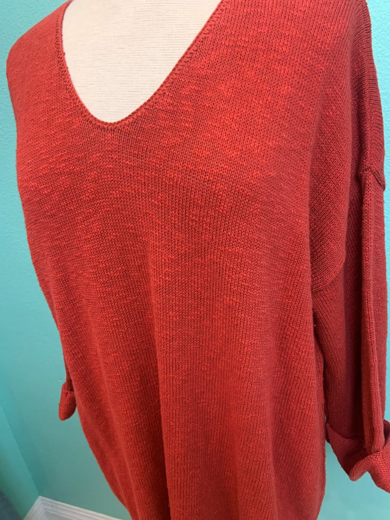 FAVORITE SWEATER V-NECK SLUB 100% COTTON - AVALIN