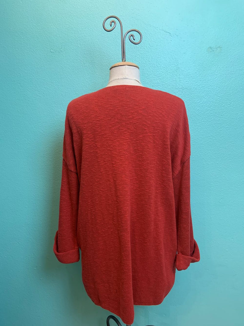 FAVORITE SWEATER V-NECK SLUB 100% COTTON - AVALIN