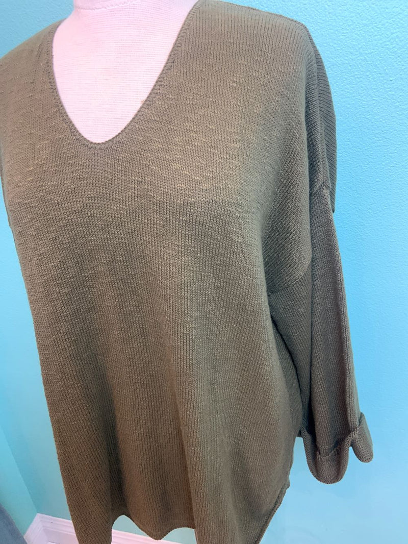 FAVORITE SWEATER V-NECK SLUB 100% COTTON - AVALIN