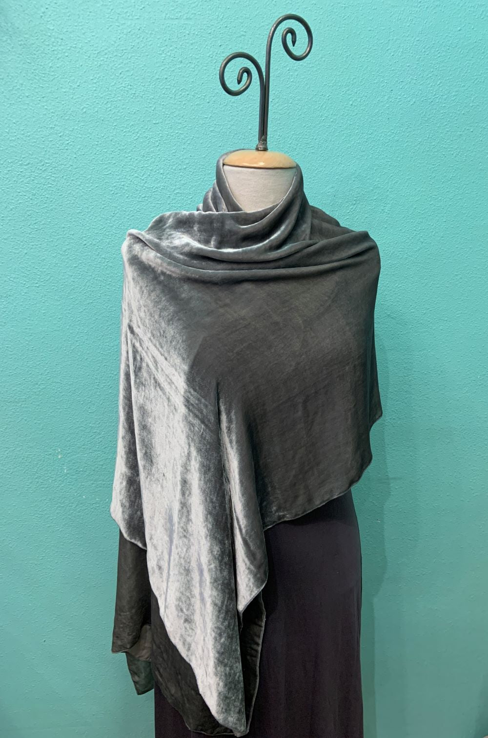 SILK VELVET SHAWL/STOLE - DANA HERBERT ACCESSORIES – Apropos San Luis Obispo