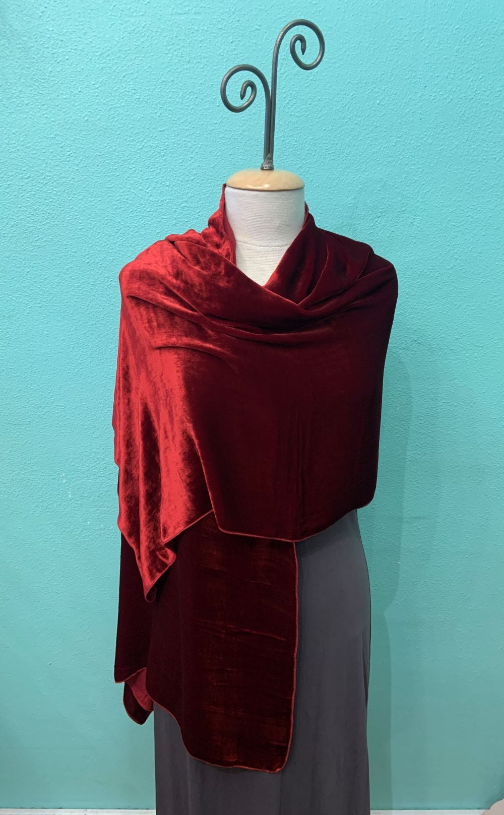 SILK VELVET SHAWL/STOLE - DANA HERBERT ACCESSORIES