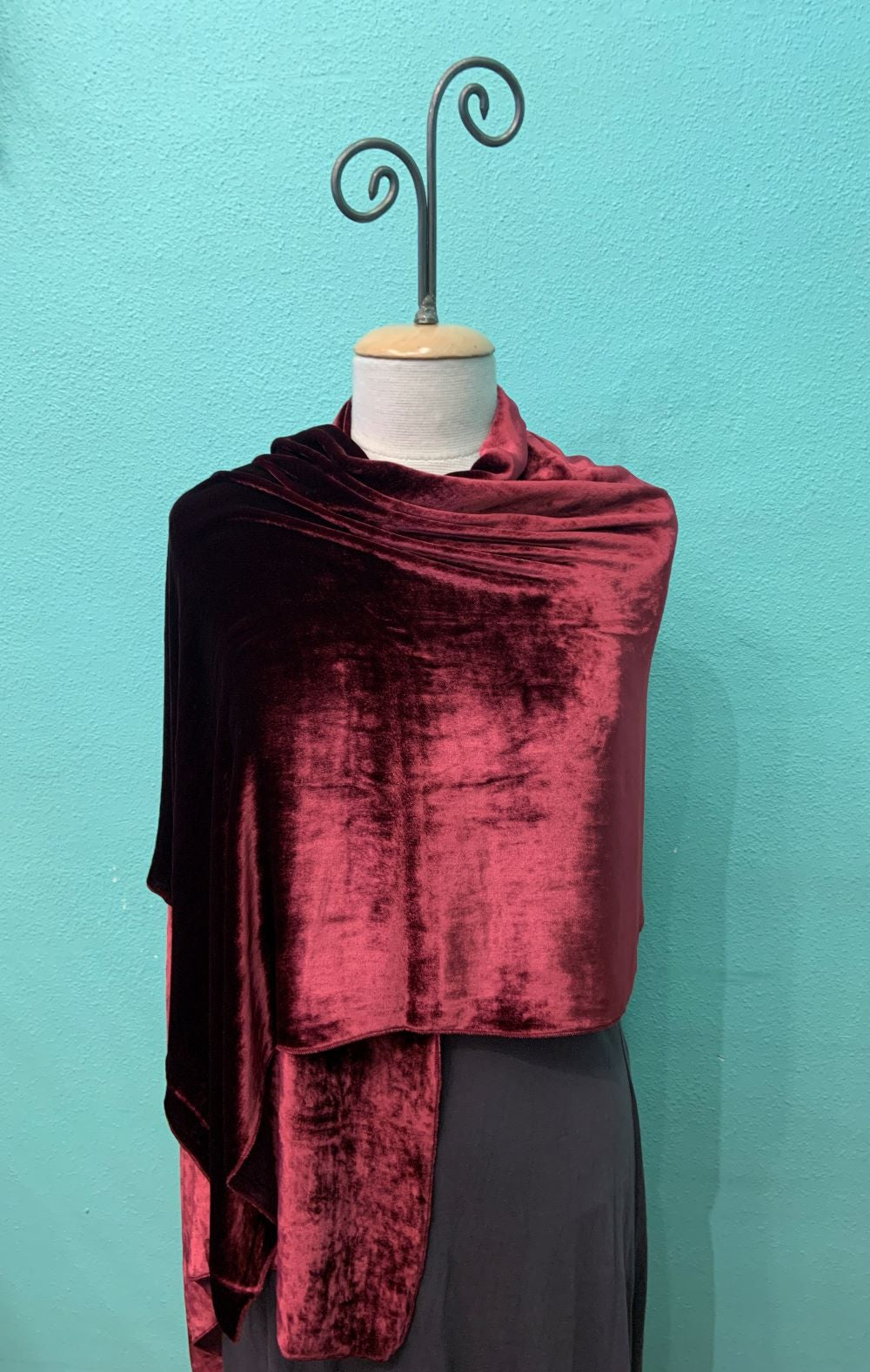 SILK VELVET SHAWL/STOLE - DANA HERBERT ACCESSORIES