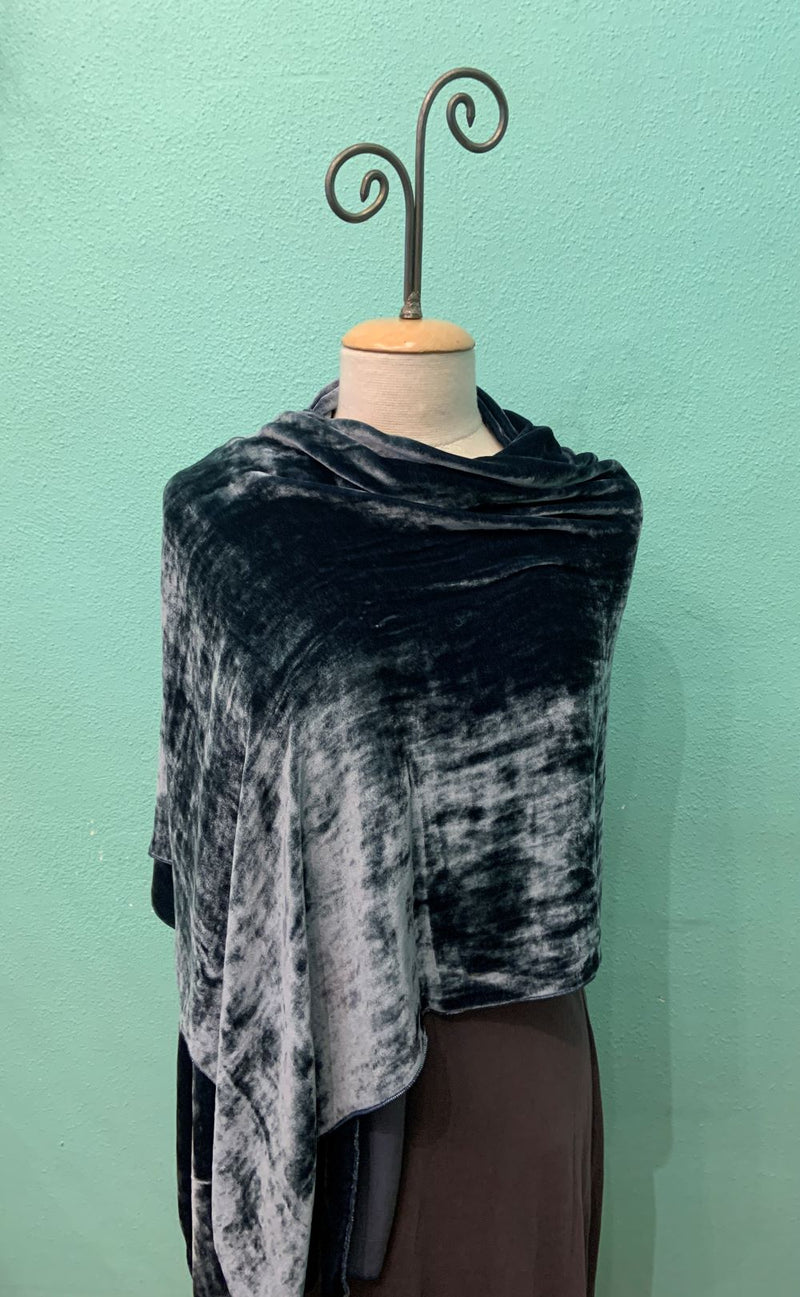 SILK VELVET SHAWL/STOLE - DANA HERBERT ACCESSORIES