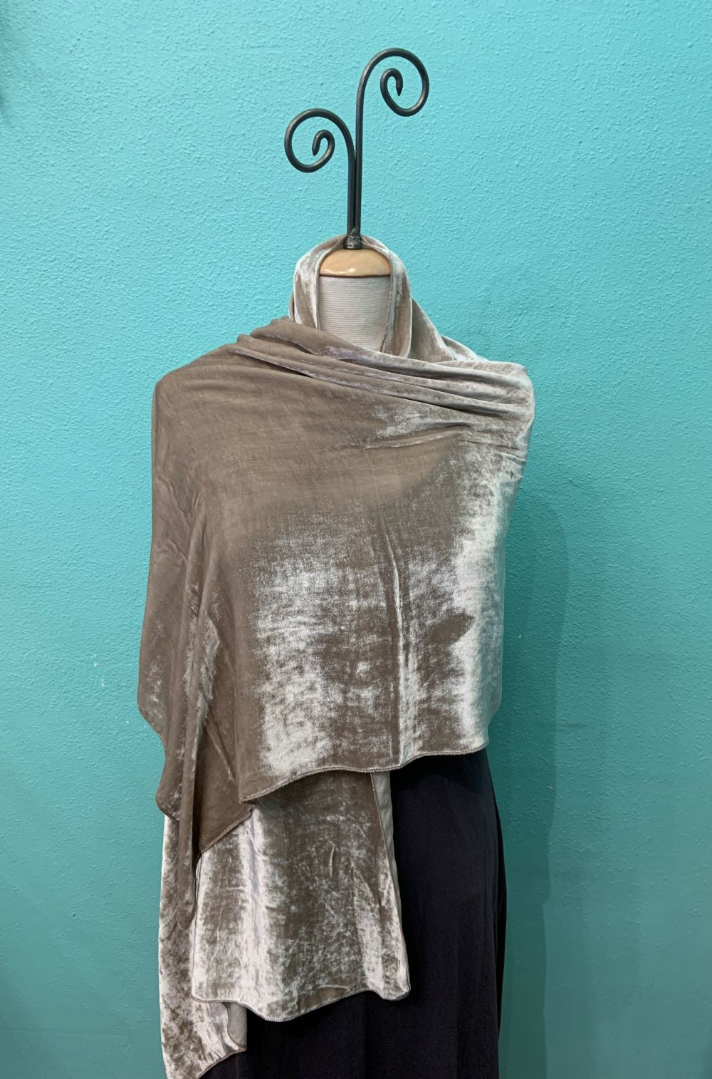 SILK VELVET SHAWL/STOLE - DANA HERBERT ACCESSORIES