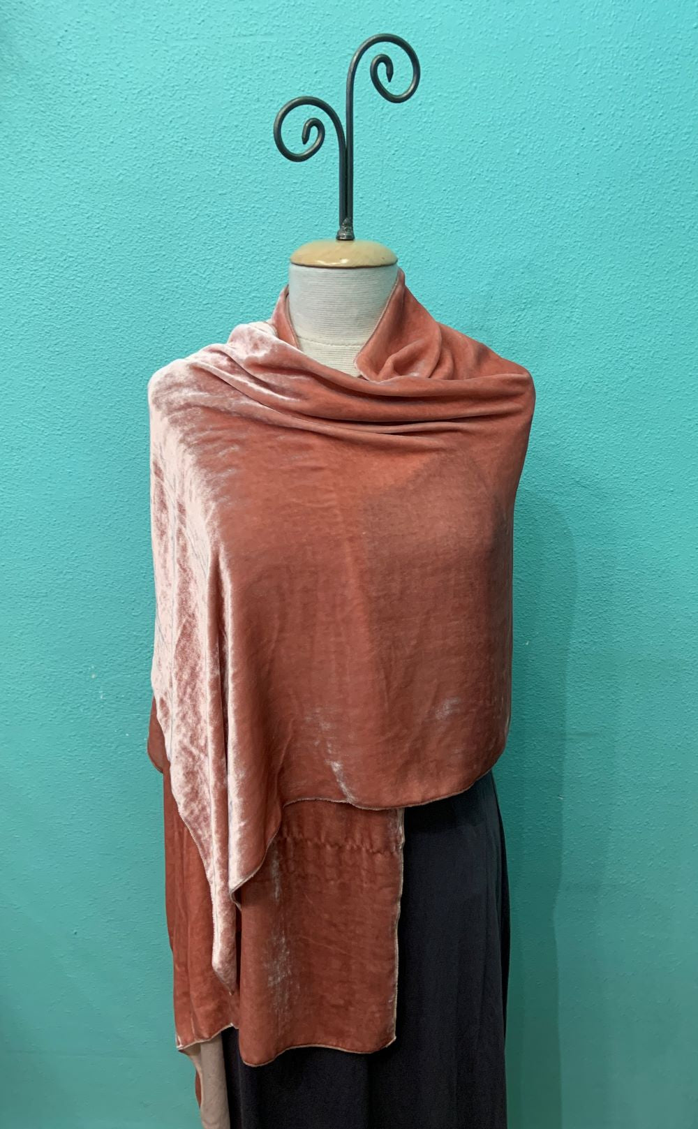 SILK VELVET SHAWL/STOLE - DANA HERBERT ACCESSORIES