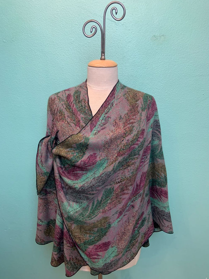 REVERSIBLE CASHMERE SHAWLS W/LOOP-RAPTI FASHIONS