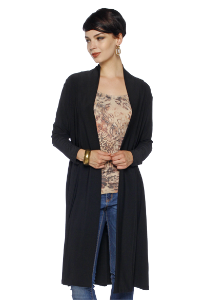 DUSTER JACKET PINCHED BACK-BLACK-LAST TANGO