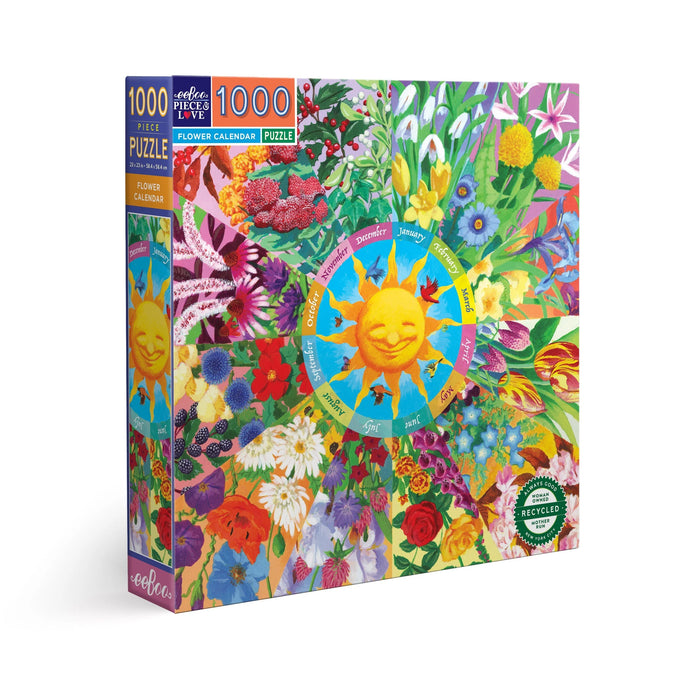 FLOWER CALENDAR 1000PC SQUARE PUZZLE - EEBOO