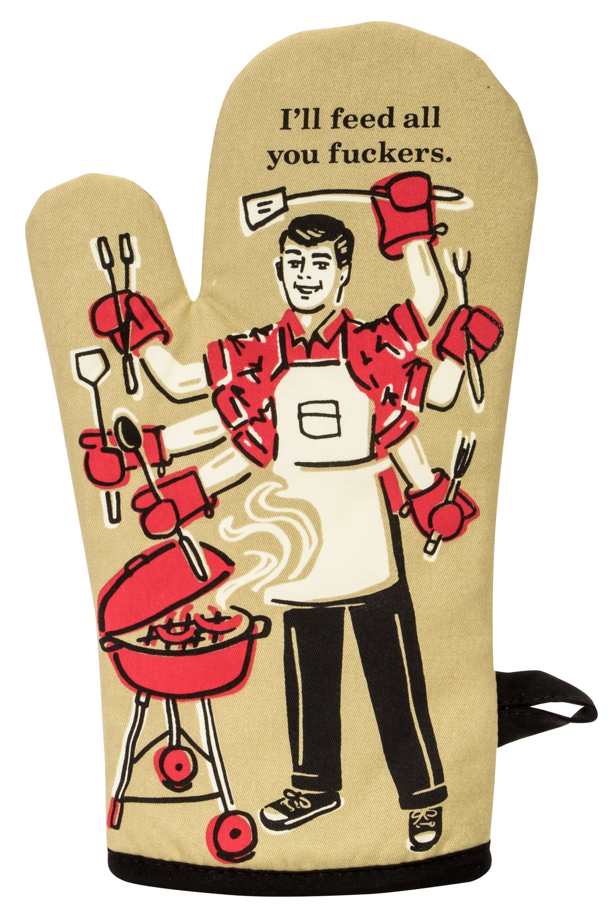 I'LL FEED ALL YOU F$%KERS OVEN MITT - BLUE Q