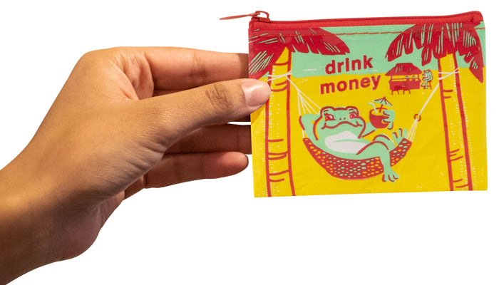 DRINK MONEY COIN PURSE - BLUE Q