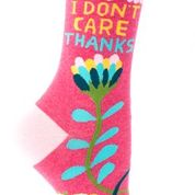 HI. I DON'T CARE WOMENS' CREW SOCKS - BLUE Q