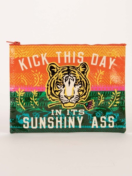 SUNSHINY A#% ZIPPER POUCH - BLUE Q