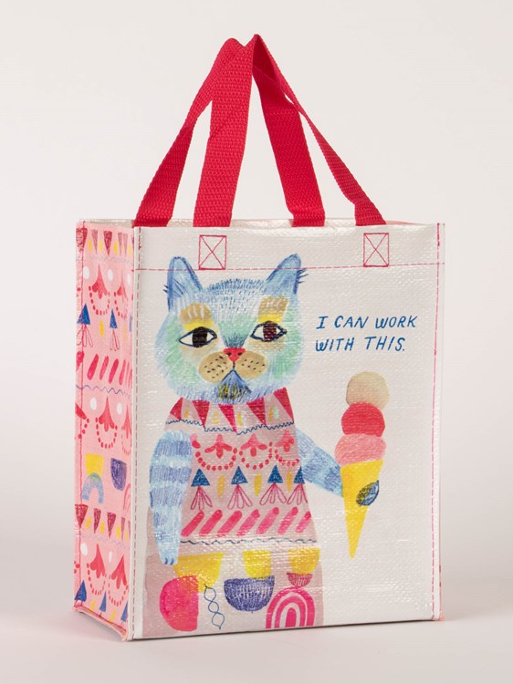 I CAN WORK WITH THIS HANDY TOTE- BLUE Q