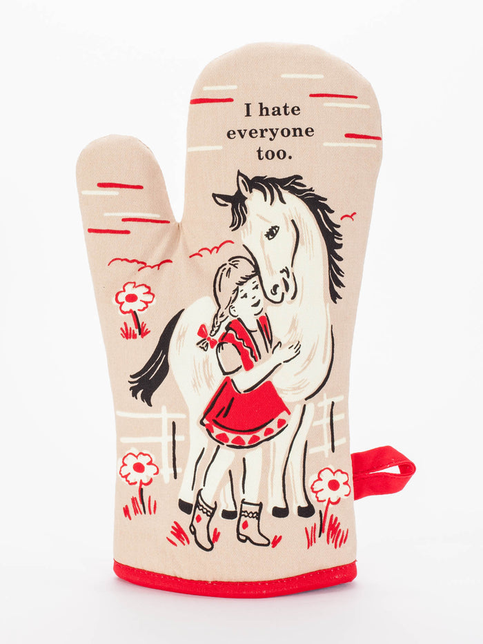 I HATE EVERYONE TOO OVEN MITT - BLUE Q