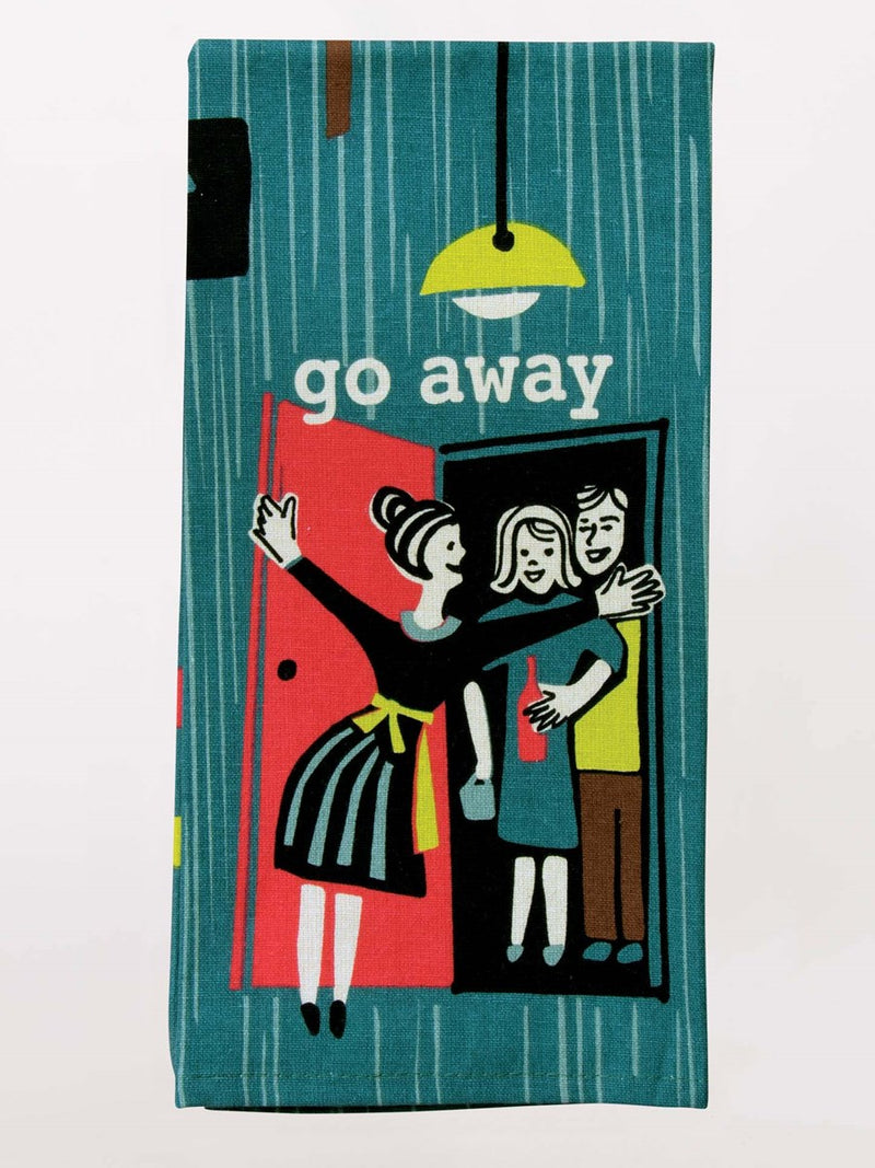 GO AWAY DISH TOWEL - BLUE Q