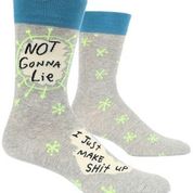 NOT GONNA LIE MEN'S CREW SOCKS - BLUE Q