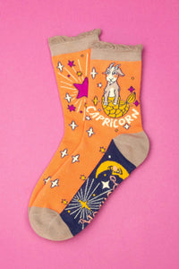 ZODIAC SIGN BAMBOO SOCKS-POWDER