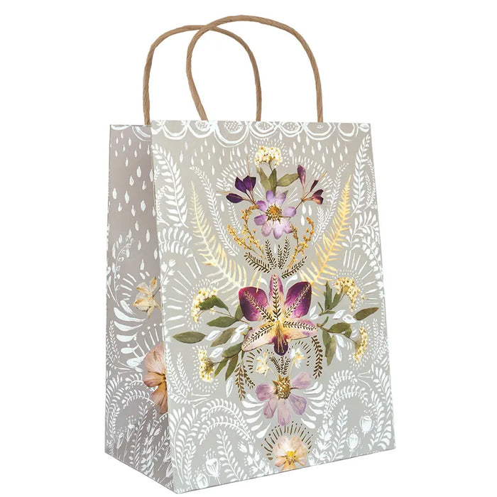 GIFT BAG-ORCHID LACE-PAPAYA