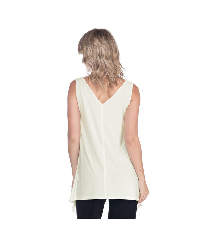 FLOWY SIDE SLIT TANK-IVORY-LAST TANGO