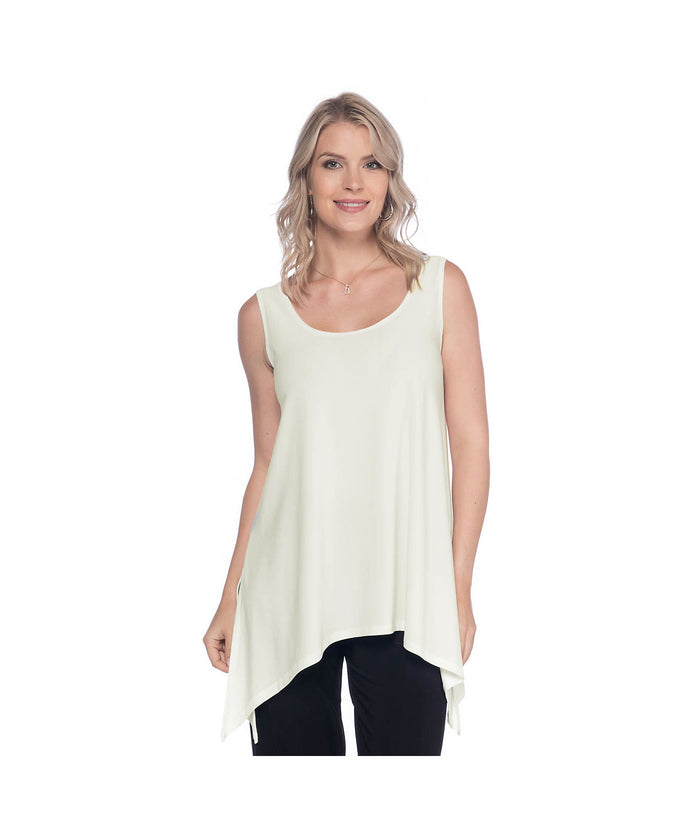 FLOWY SIDE SLIT TANK-IVORY-LAST TANGO