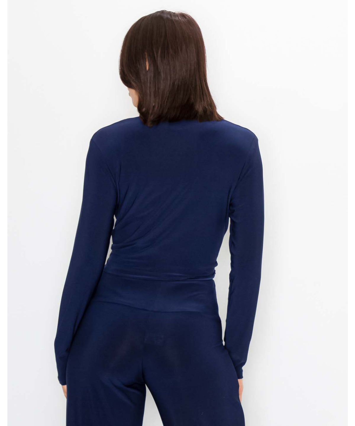 CROP TIE FRONT JACKET-NAVY-LAST TANGO