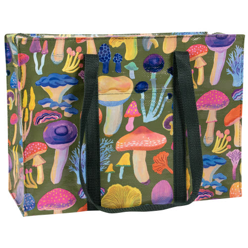 MUSHROOMS SHOULDER TOTE - BLUE Q