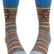 I LEFT THE SEAT UP FOR YOU MEN'S CREW SOCKS - BLUE Q