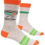 RINGMASTER OF THE SHIT SHOW MEN'S CREW SOCKS - BLUE Q